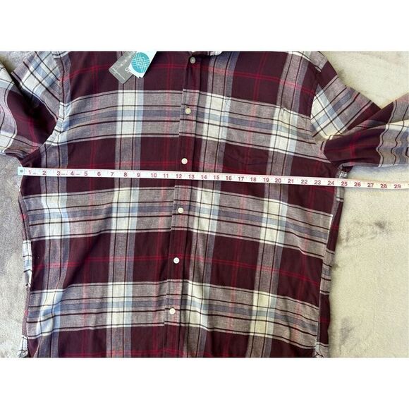 Jachs Men’s Red White Plaid Bolivar Doublecloth Button Down Shirt Size 2XL NWT - Picture 2 of 10